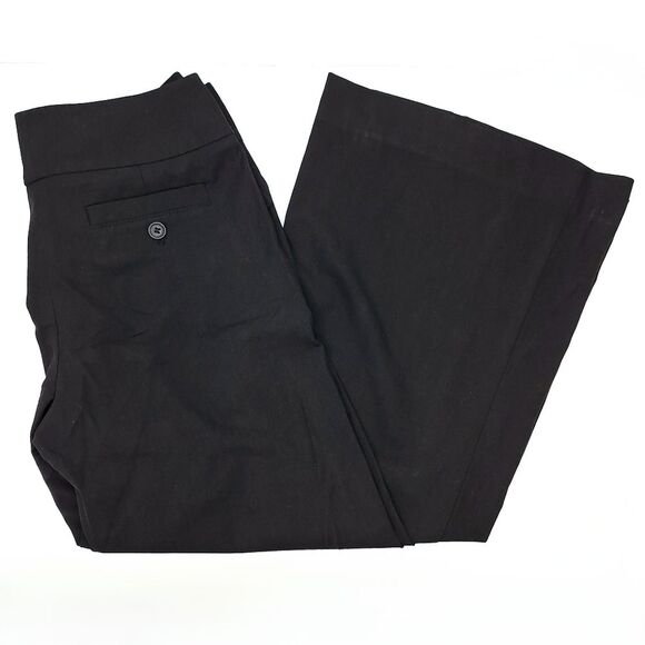 The Limited Black Bowtie Bow Sash Wide Leg Mid-Rise Classic Dress Pants Sz 8 - Picture 3 of 13